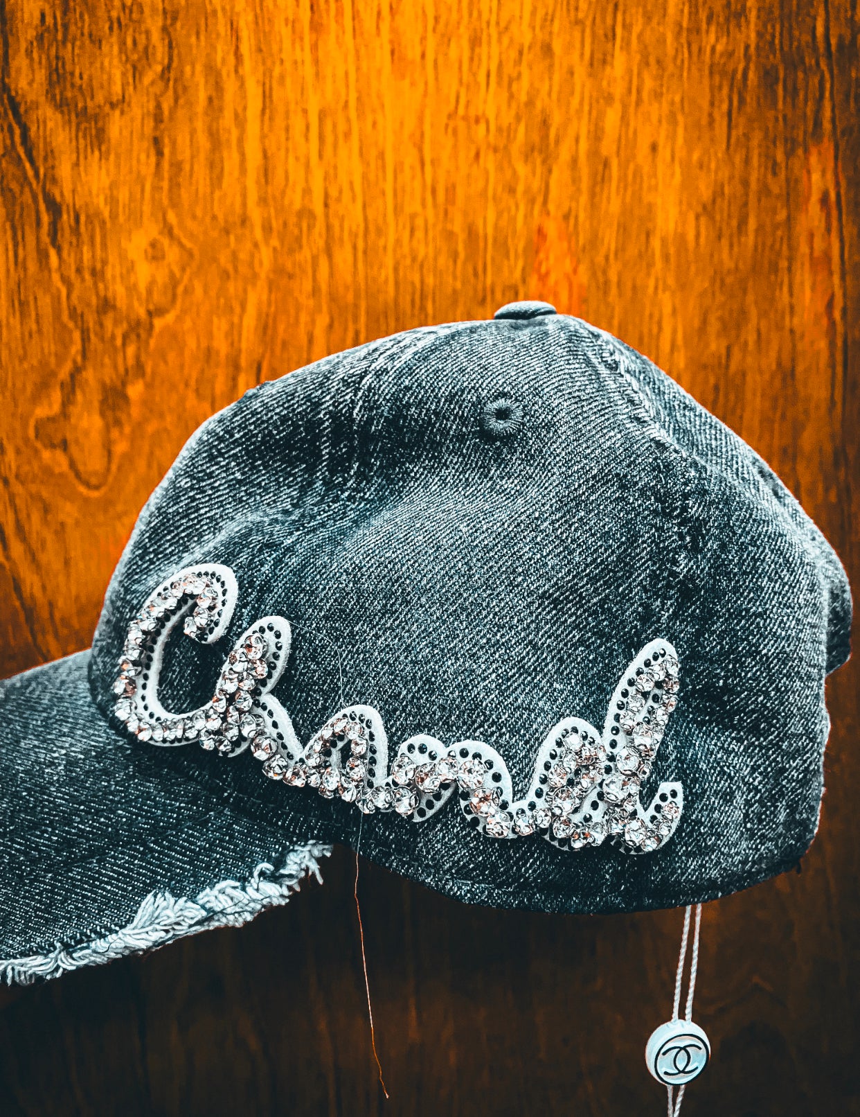 Black Jean Badazzle chanel Hat