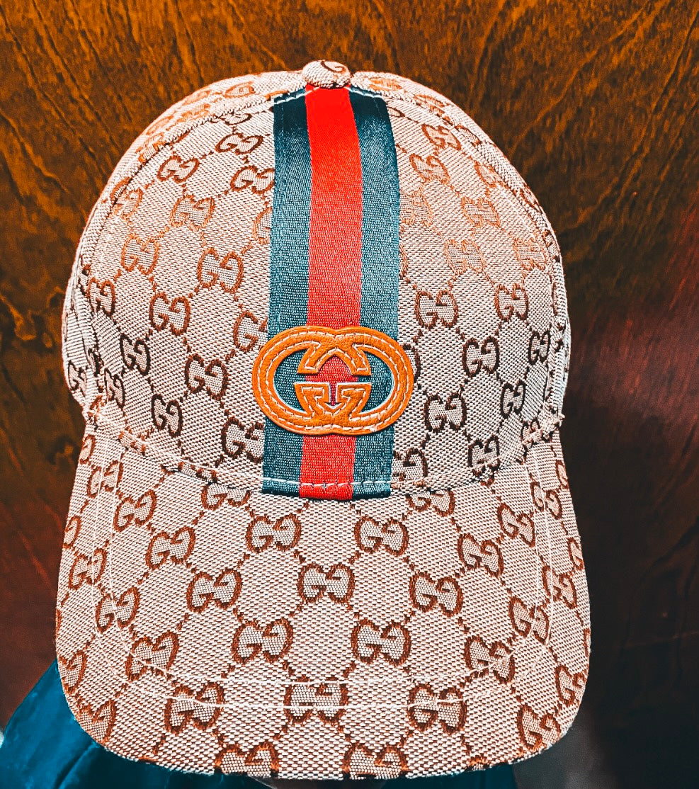 Brown GG hat Striped