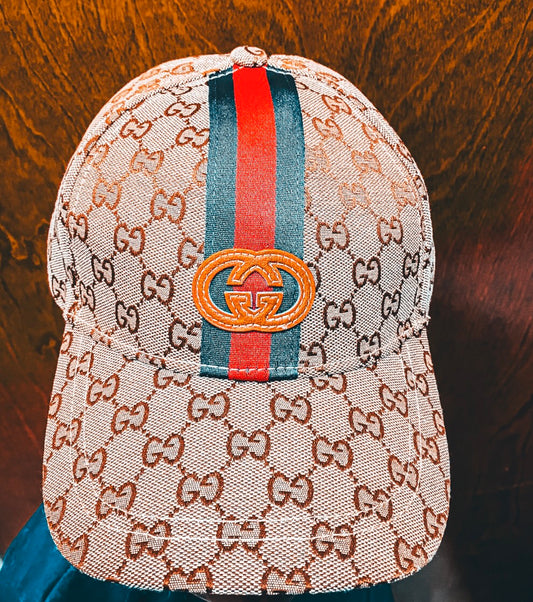 Brown GG hat Striped