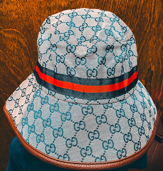 GG Brrown/Jean summer hat (With Stripe)