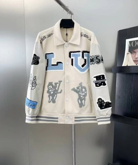 Sky Blue Varsity Jacket